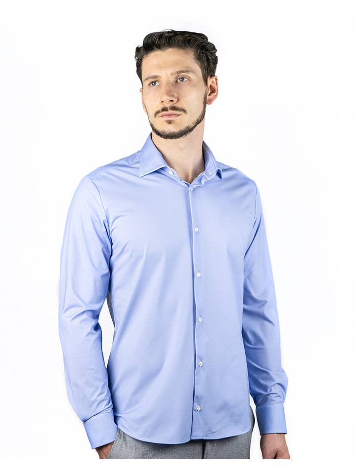 GHILARDI 1940, E. MECCI - Wholesale Shirt – Men's - Men's shirt in 4-WAY stretch Made in Italy4