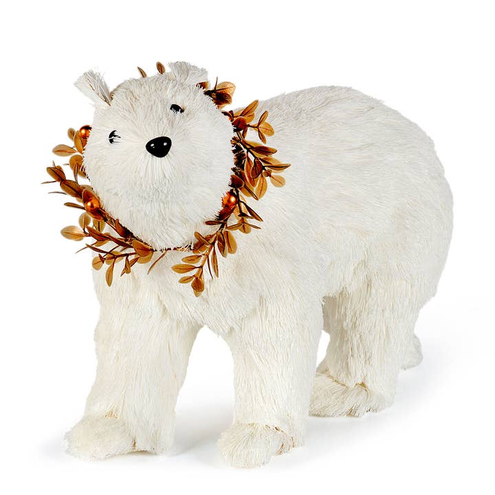 11" Bear with Gold Accent Christmas Decoration for wholesale by STP