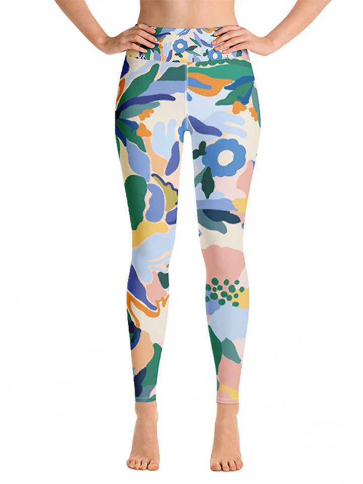 Jessie Zhao New York - Wholesale Sport-/loungelegging - Dames - Yoga legging met hoge taille in de middagtuin