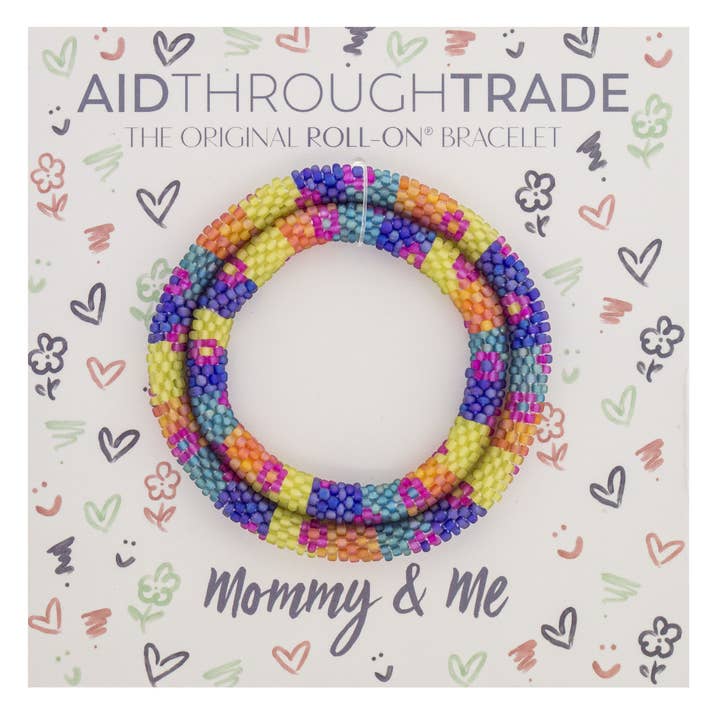 Mommy & Me Roll-On® Bracelets Finger Paint - Set of 2 for wholesale by Aid Through Trade