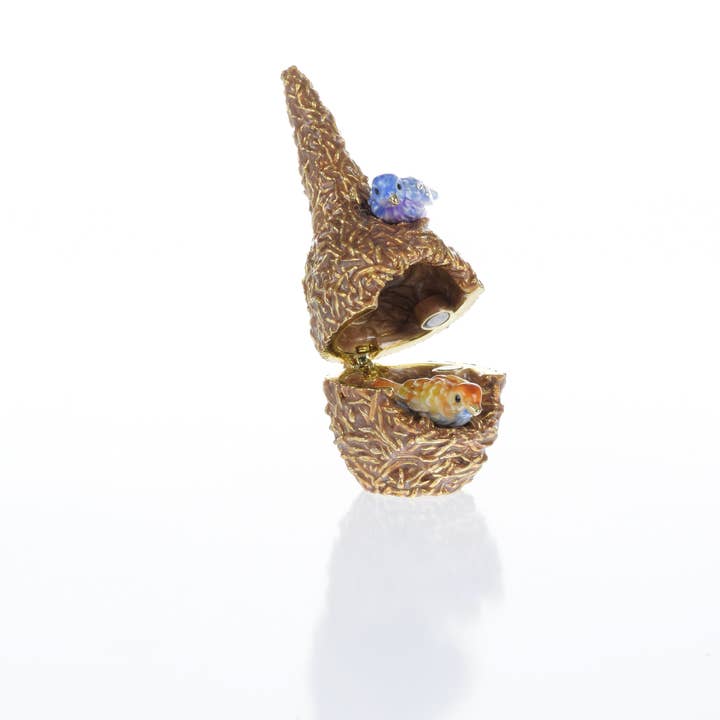 Keren Kopal - Wholesale Jewelry Box/Organizer - Two love Birds in a nest Trinket Box1