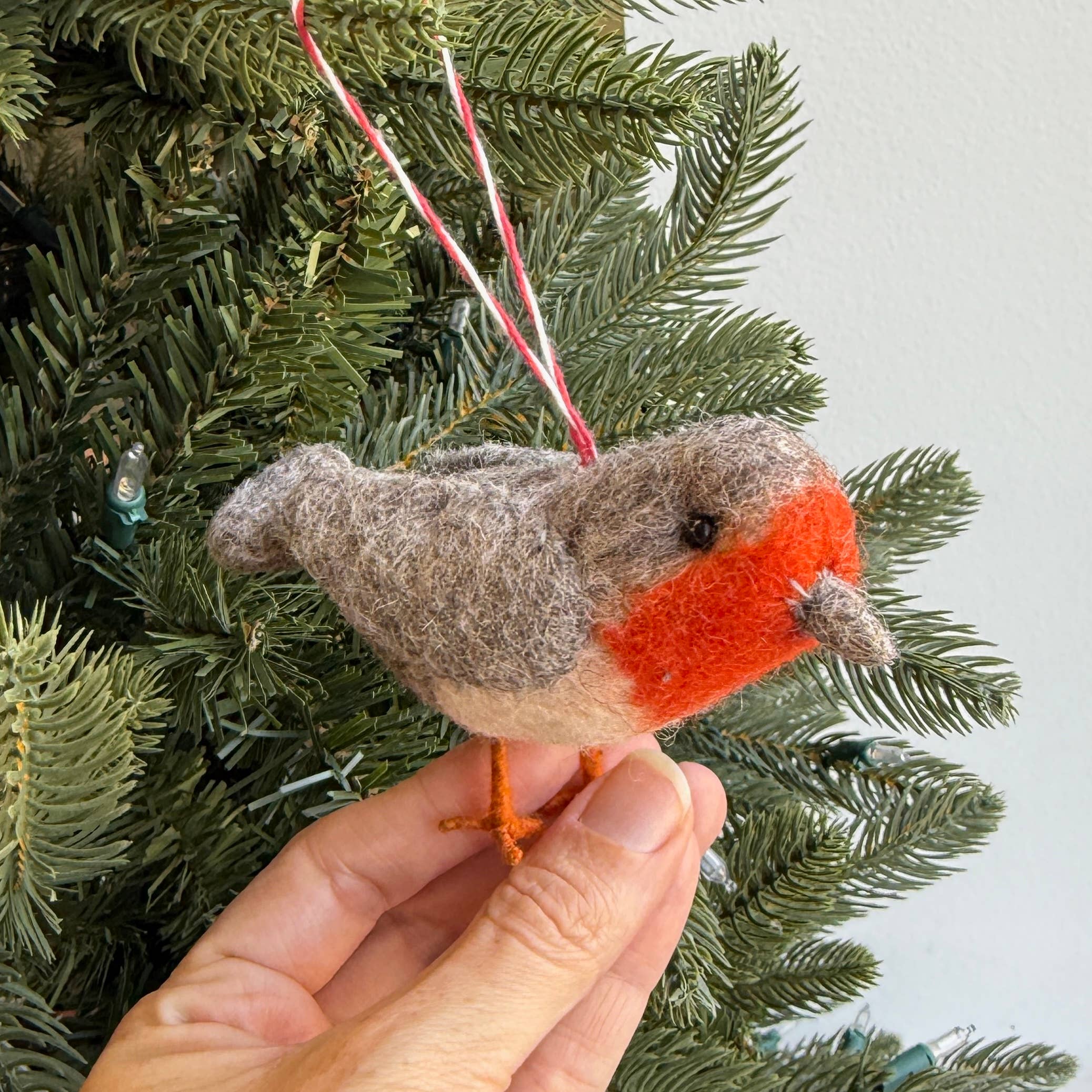Ornaments 4 Orphans - Wholesale Ornament - Bird Tufted Wool Christmas Ornament2