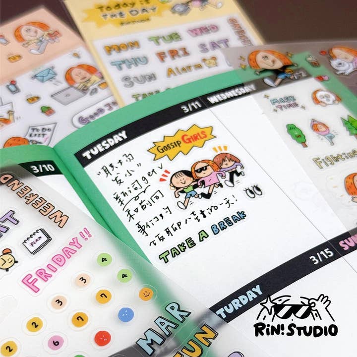 RiN! Studio US - Wholesale Sticker - Girls Power PVC Stickers: RiN Studio Original1