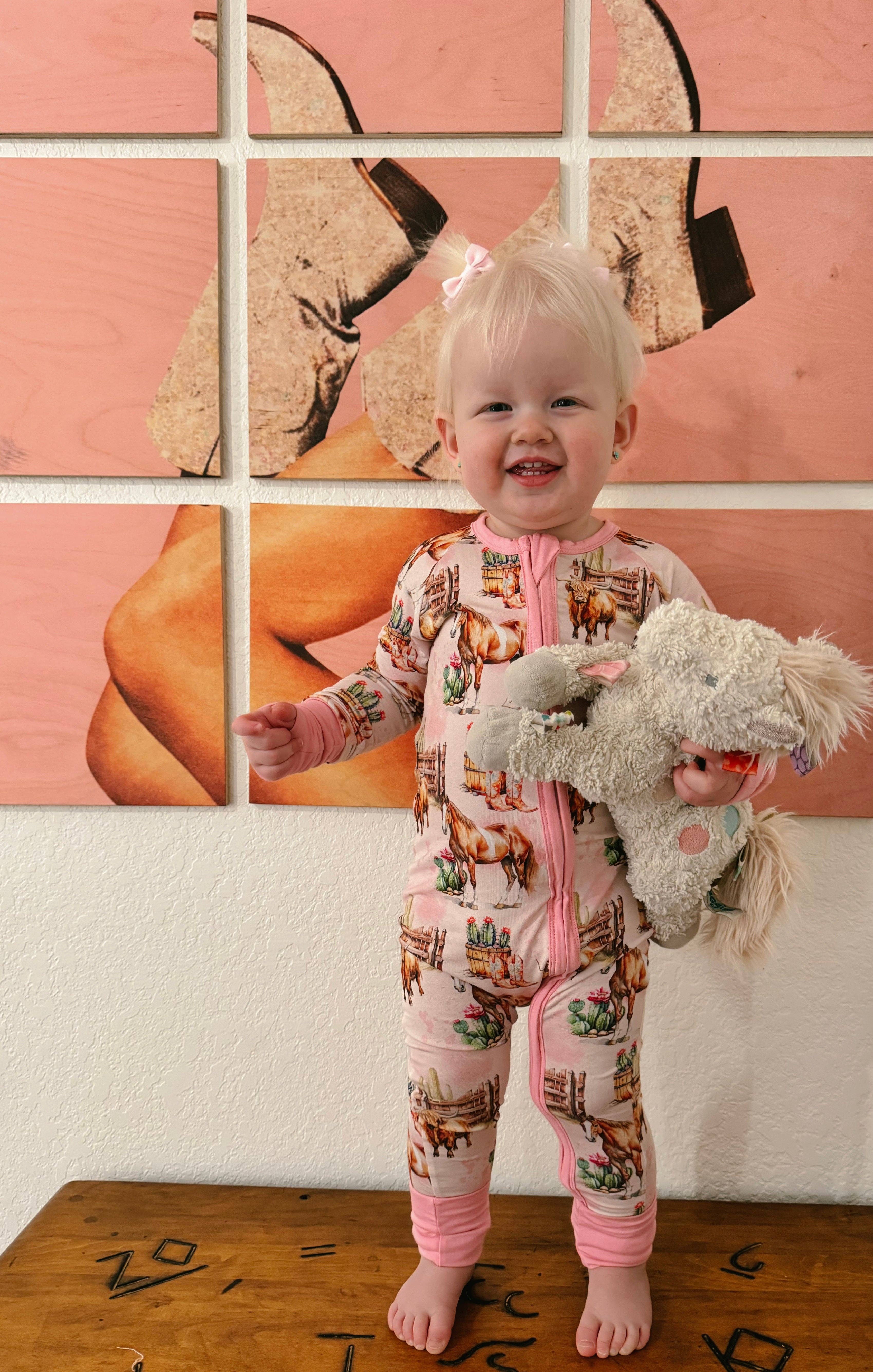 Little Filly - Wholesale Sleepsuit - Baby - Cactus Cowgirl BAMBOO Jammies2