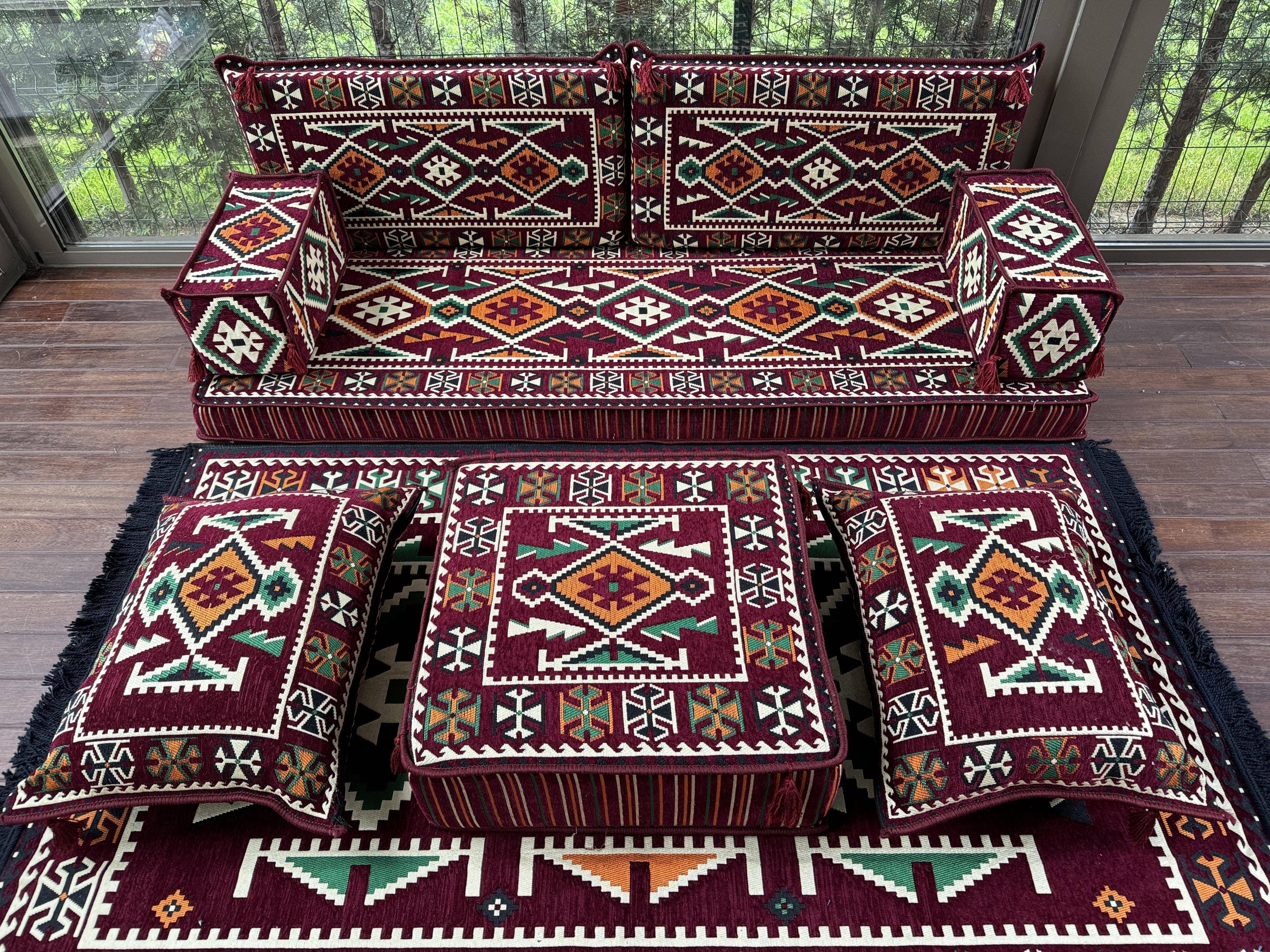 The Loom Wholesale – wholesale Sofa – Handmade Kilim Sofa Set for Rustic Floor Seating2
