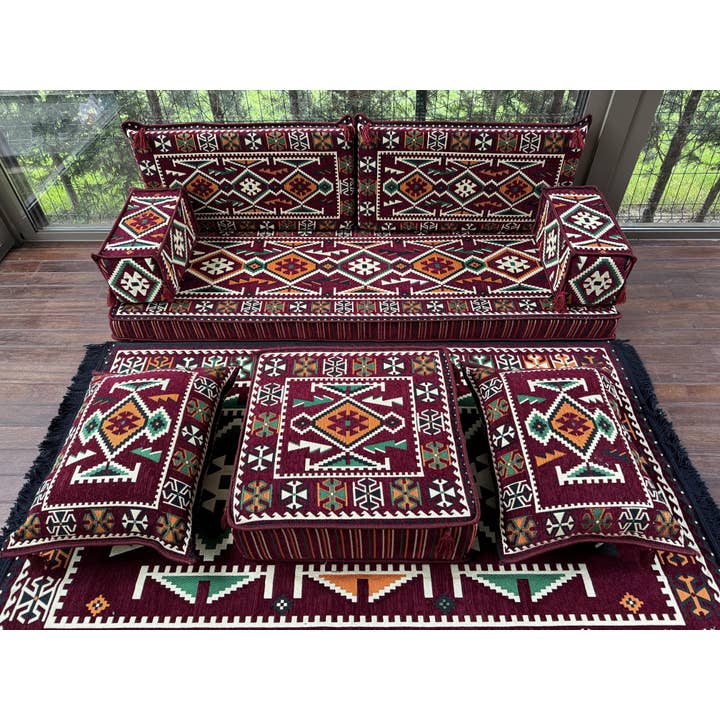 The Loom Wholesale - Wholesale Sofa - Handmade Kilim Sofa Set for Rustic Floor Seating2