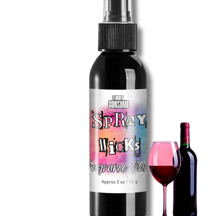 Boozy Q Room/Linen/Body Spray: Red Wine Scent by GlitterWicks for wholesale by Glitterwicks