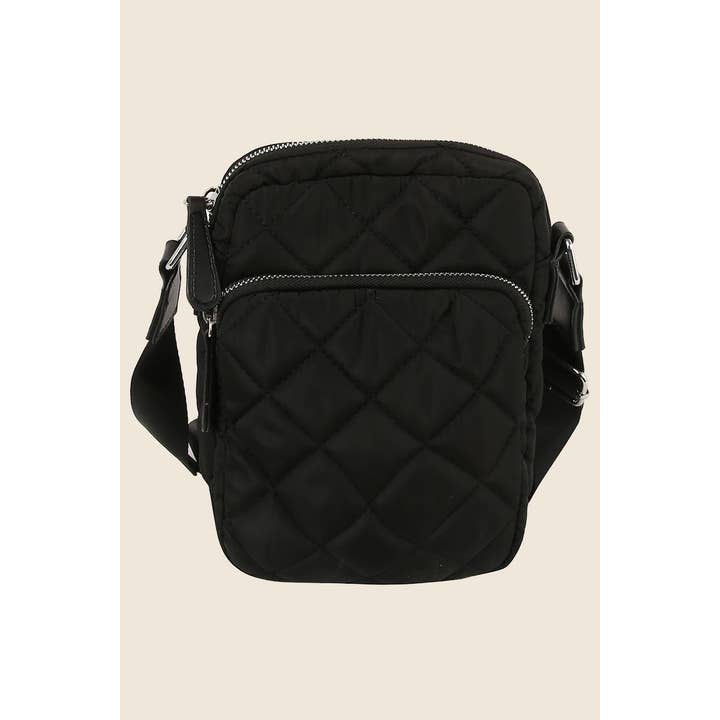 Anarchy Street - Wholesale Crossbody Bag - Women's - Quilted Rectangle Nylon Crossbody Bag