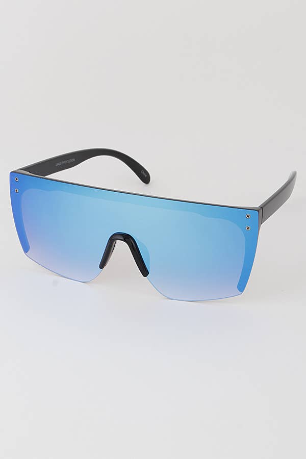 MIX COLOR Modern Reflective Shield Sunglasses for wholesale on Faire1