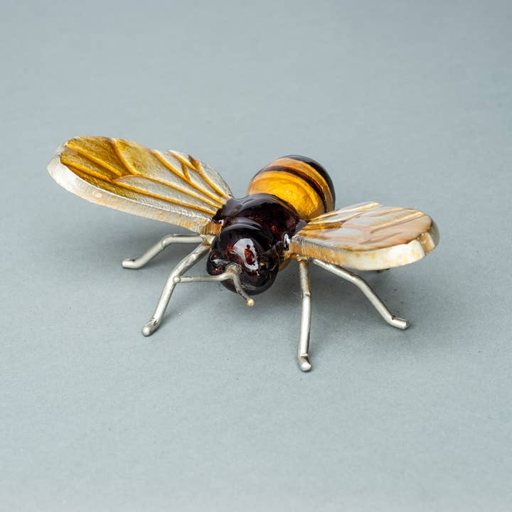 Guld Wing Bee Medium 15,5 cm for engroshandel hos Tilnar Art