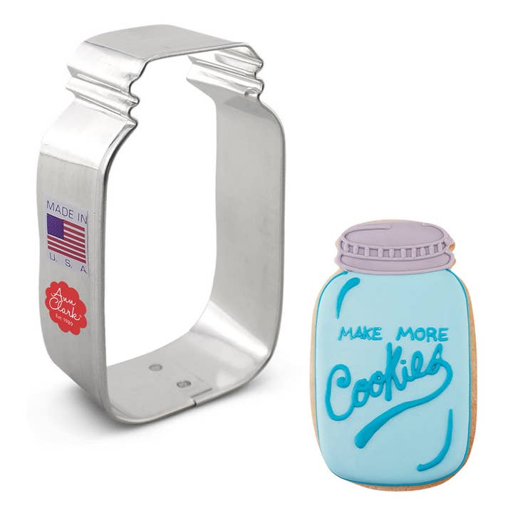 Mason Jar Cookie Cutter, Small. (Bag of 1 Dozen) for wholesale by Ann Clark