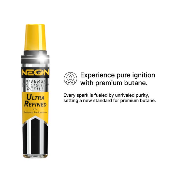 MK Lighter Company - Wholesale Lighter - Neon Butane Universal Gas Lighter Refill 18ml * 20Cans