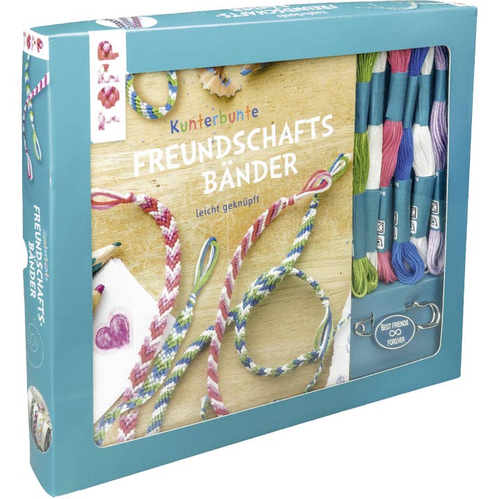 frechverlag TOPP & BusseSeewald - Wholesale DIY Craft Kit - Colourful friendship bracelets creative set