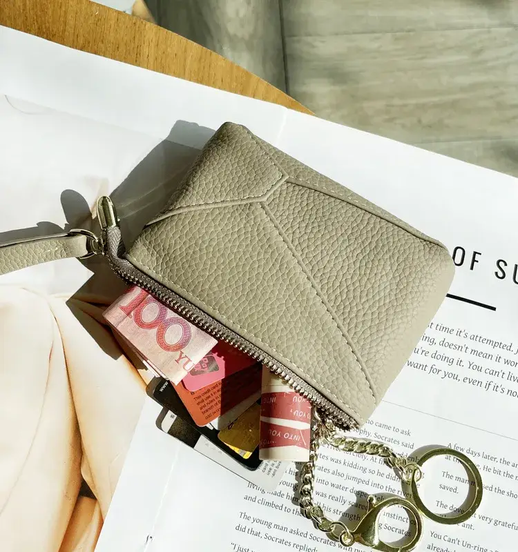 Sweet Cherry Sky - Wholesale Coin Purse - Women's - Genuine Leather Coin Purse Wallet with Keychain 9