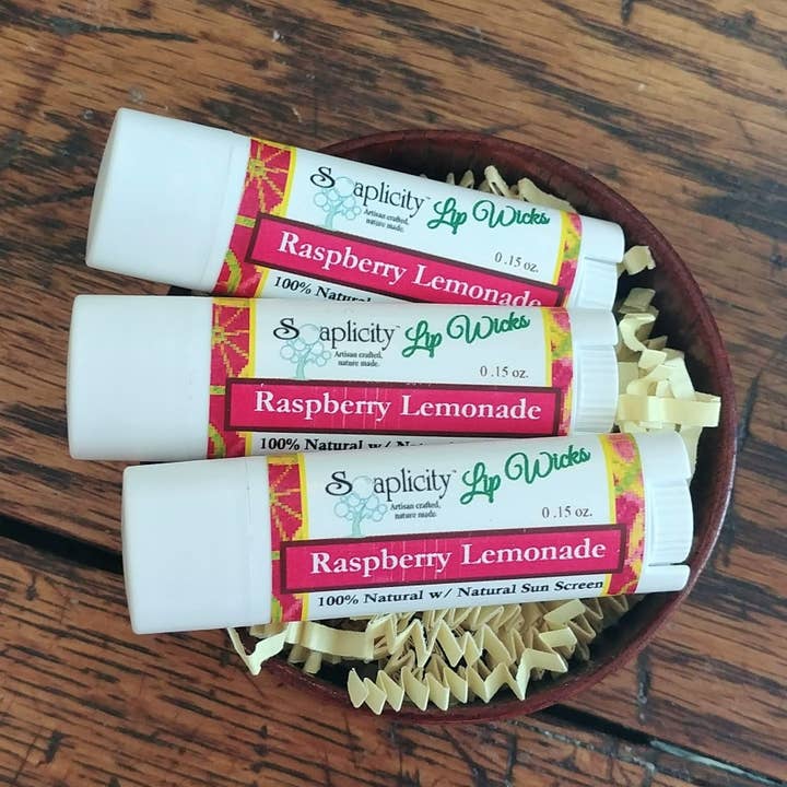 Raspberry Lemonade Lip Wick Lip Balm for wholesale by Soaplicity