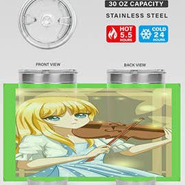 Belle fille jouant du violon 2# - anime - Tumbler pour la vente par Mugs R Us