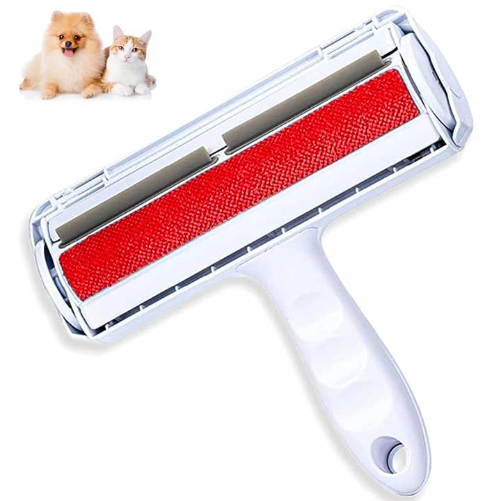 Vigor Path - Wholesale Pet Brush - Cat/Dog - Reusable Pet Hair & Lint Remover - Cat & Dog Hair Remover - Easy to Clean & Lightweight (Red)