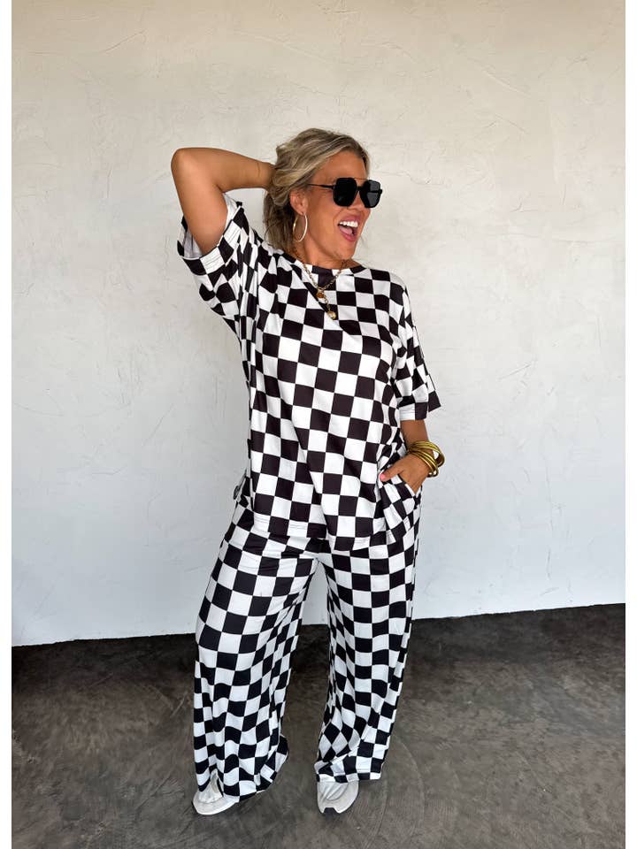 BLAKELEY - Wholesale Tunic - Women's - CHECK BABE SIDE SLIT TOP17