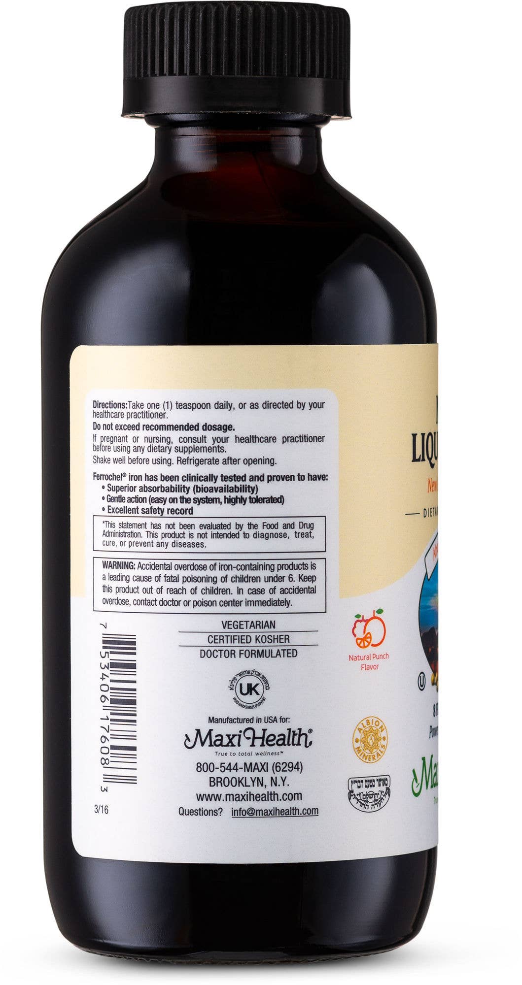 Maxi Health - Wholesale Oral Supplement/Vitamin - Liquid Iron2