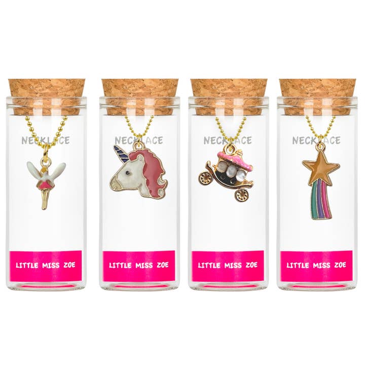 Little Miss Zoe - Wholesale Kids Necklace - Kids - Kids Charm Necklace in a glass bottle - Collection Set