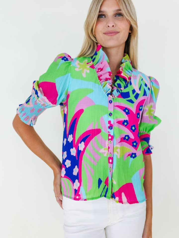 Mary George - Wholesale Button Down Shirt - Women's - Harper Top3