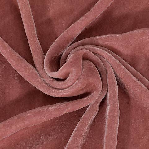 Velvet Piped Short Robe with belt | Old Rose for wholesale by The Annam House