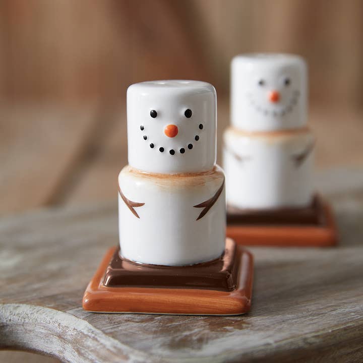 CTW Home Collection - Wholesale Salt & Pepper Shaker Set - Ceramic Smores Salt and Pepper Shakers1
