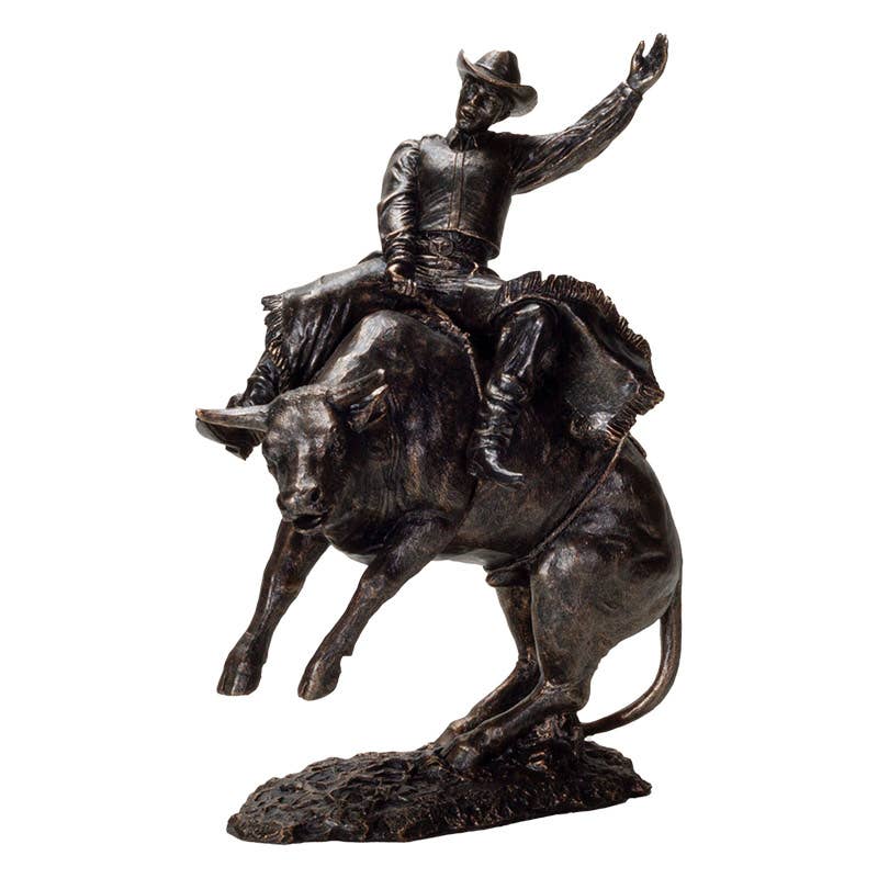 Pacific Trading – Estatueta decorativa por atacado – Montaria em Touros de Cowboy2