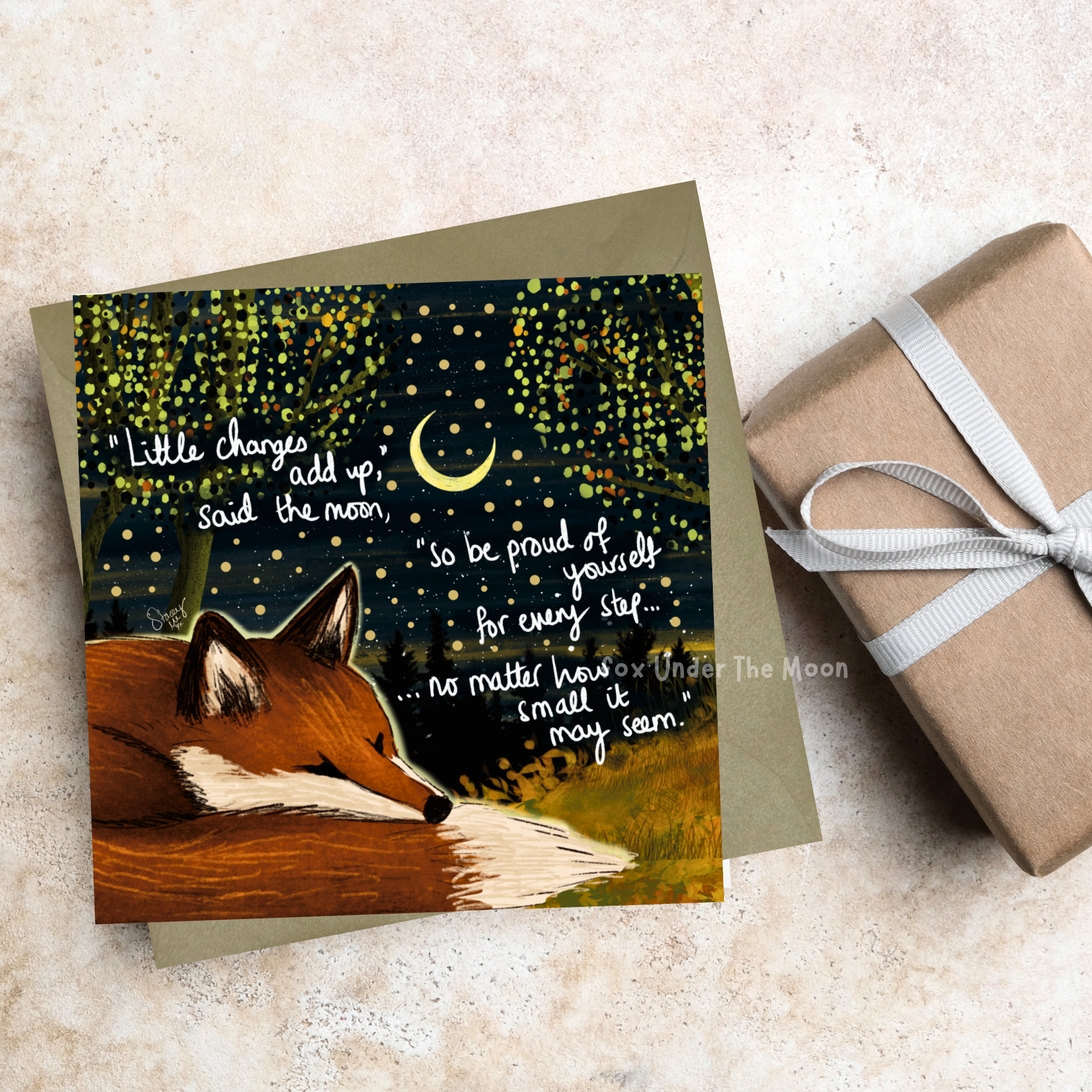 Fox Under The Moon - Wholesale Everyday Greeting Card - 'Little Changes' - Greeting Card From Fox Under The Moon2