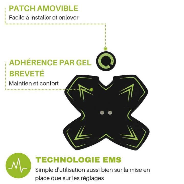 Noir Vert Elecfree Abdominals - Wireless Electro Stimulation for wholesale on Faire3
