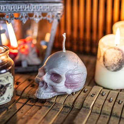 Costurero Real - Vendita all'ingrosso Candele regalo - Decorazione per Halloween, candela, teschio, strega sanguinante, samhain gotico0