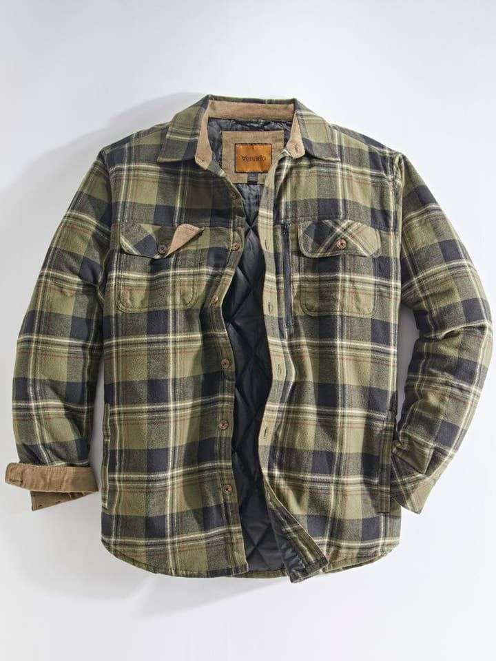 Venado - Wholesale Shirt Jacket/Shacket - Men's - Quilt Lined Brushed Flannel Shirt Jacket9