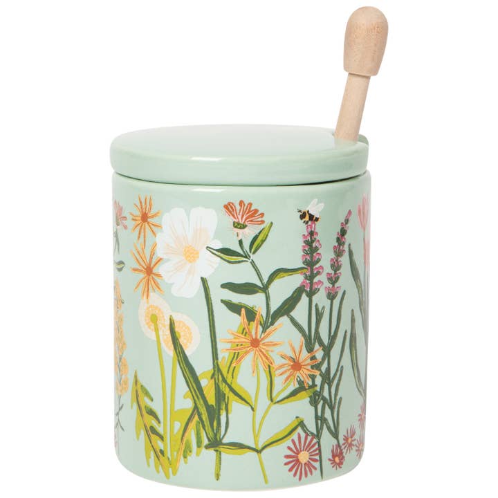Now Designs by Danica - Wholesale Honey Pot - Bees & Blooms Honey Pot
