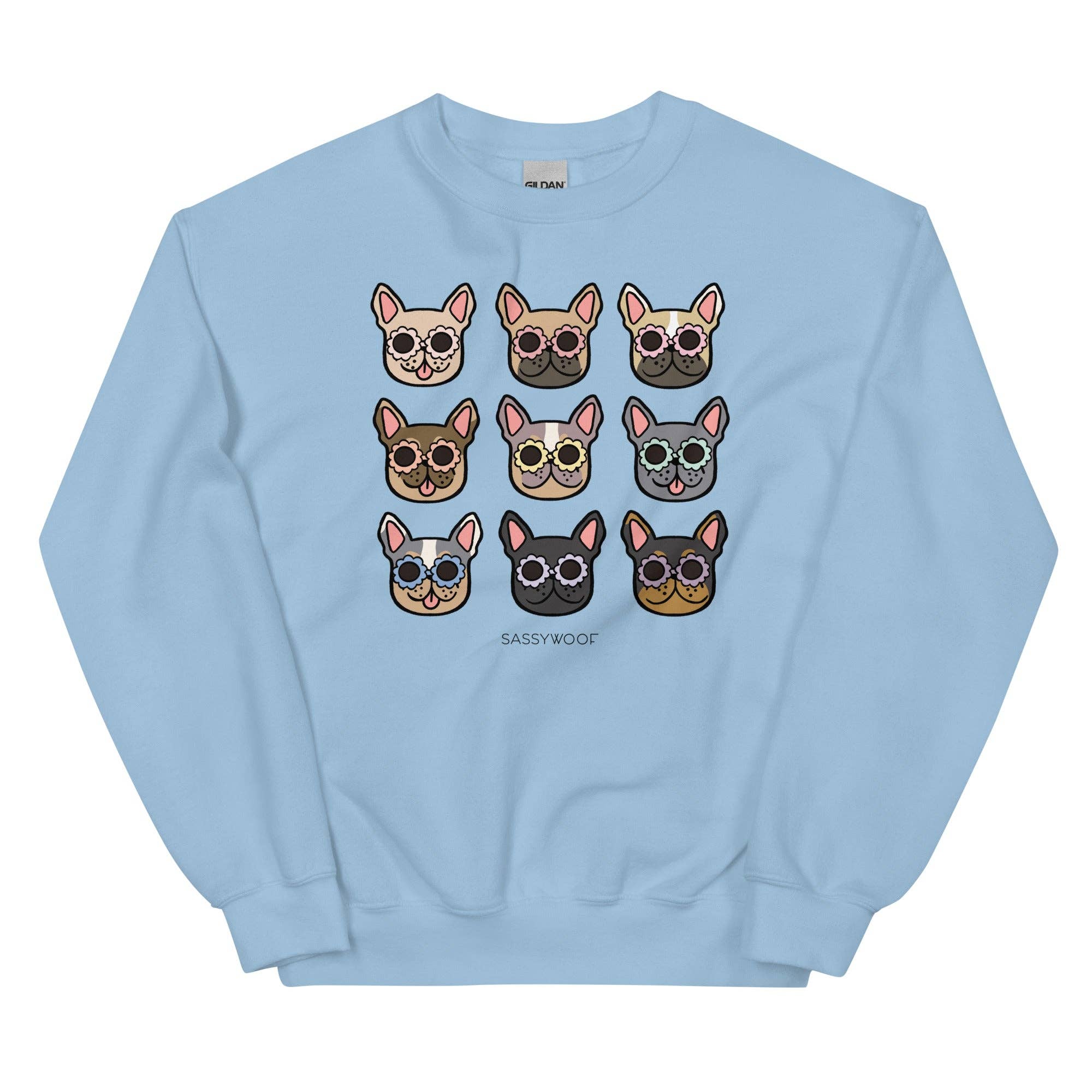 SASSY WOOF - Wholesale Graphic Sweatshirt - Unisex - Frenchie Sweatshirt0