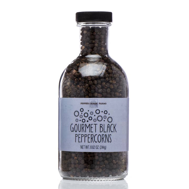 Pepper Creek Farms - Wholesale Pepper/Peppercorns - Black Peppercorns Stout Jar 8.62 Oz.