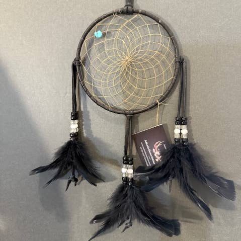 Wholesale 3" Dream Catchers with Turkey Plume Feathers for wholesale by Made in the USA Dream Catcher Studio