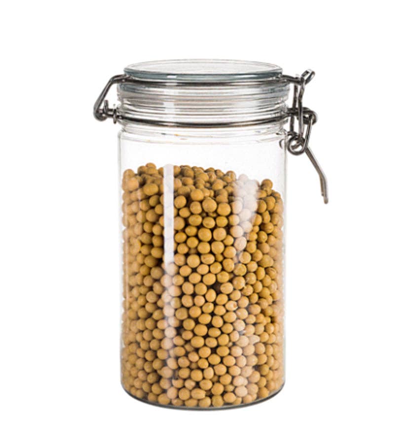 FIXTUREDISPLAYS - Vendita all'ingrosso Barattoli - Barattolo PET con Chiusura a Filo 1500 ml Barattolo per Spezie Sigillo Vernice Olio Contenitore con Serratura 18615 1500ML2