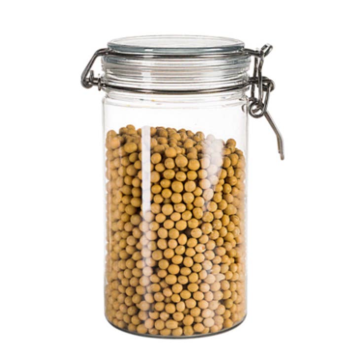 FIXTUREDISPLAYS - Vendita all'ingrosso Barattoli - Barattolo PET con Chiusura a Filo 1500 ml Barattolo per Spezie Sigillo Vernice Olio Contenitore con Serratura 18615 1500ML2