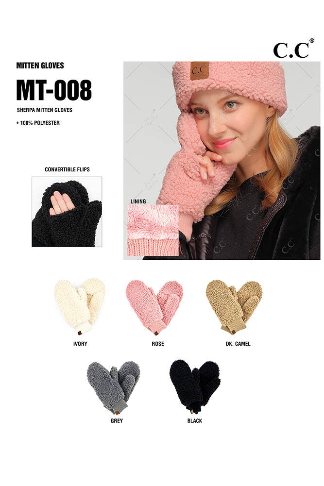Hana - Wholesale Mittens - Women's - C.C Sherpa Mitten Gloves6