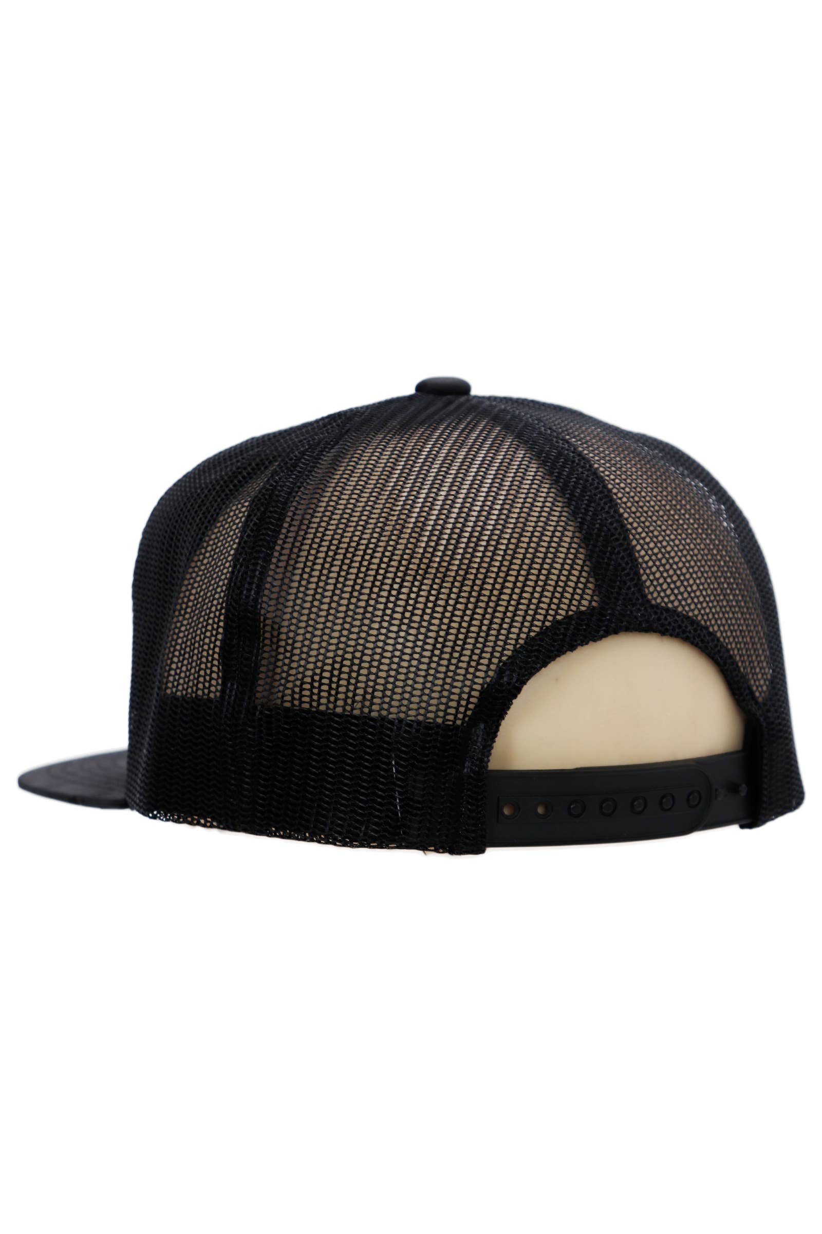 Cap Zone - Wholesale Trucker Hat - Unisex - Solid Front Nylon Camo 7 Panel Flat Trucker Hat8