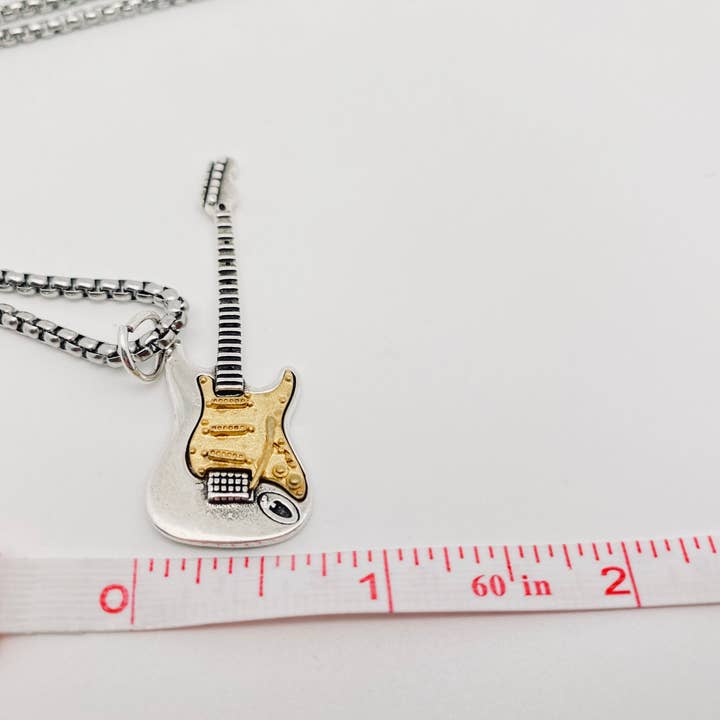 Mio Queena - Wholesale Pendant/Charm Necklace - Rock Style Electric Guitar Pendant Necklace - MJ