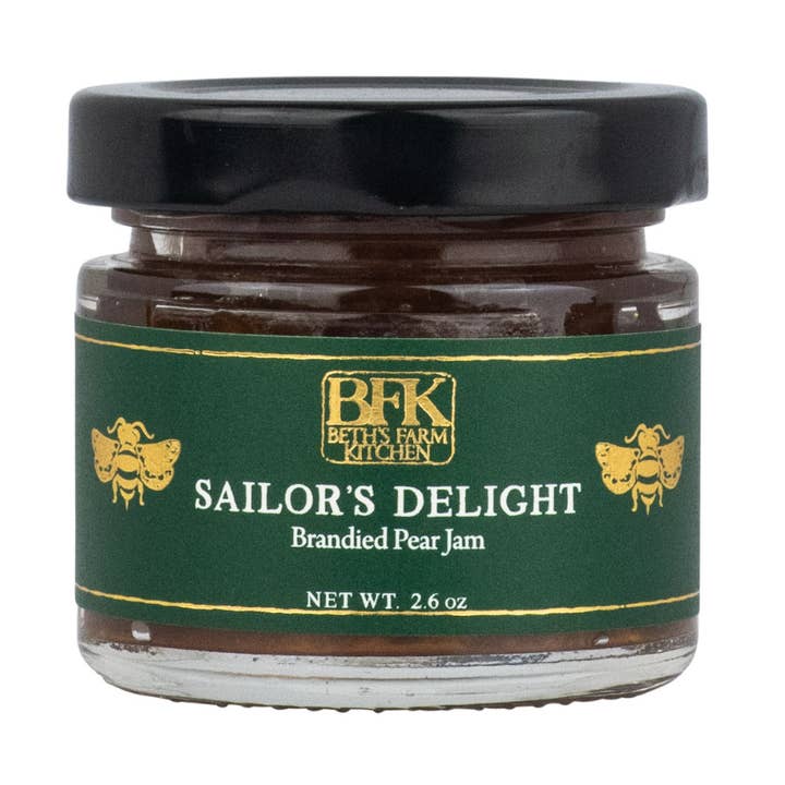 1/2 Case of Pear Brandy Jam - Sailor's Delight - Minis for wholesale by Beth's Farm Kitchen