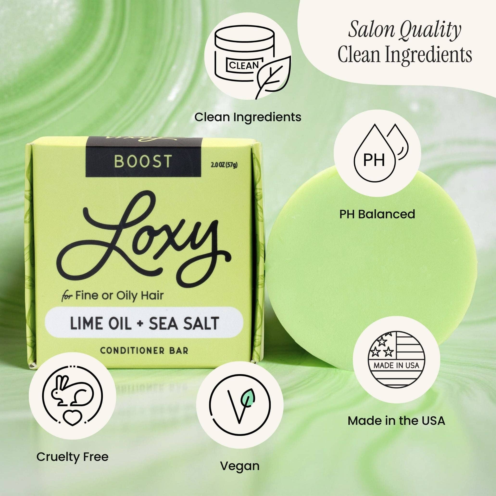 Loxy - Wholesale Hair Conditioner - BOOST: Volumizing Conditioner Bar for normal to fine hair with Lime Oil & Litsea Oil3