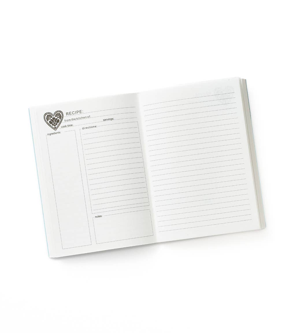 Matr Boomie Fair Trade – wholesale Journal/diary – Khaana Recipe Journal Light Blue 5x7 - recycled paper1