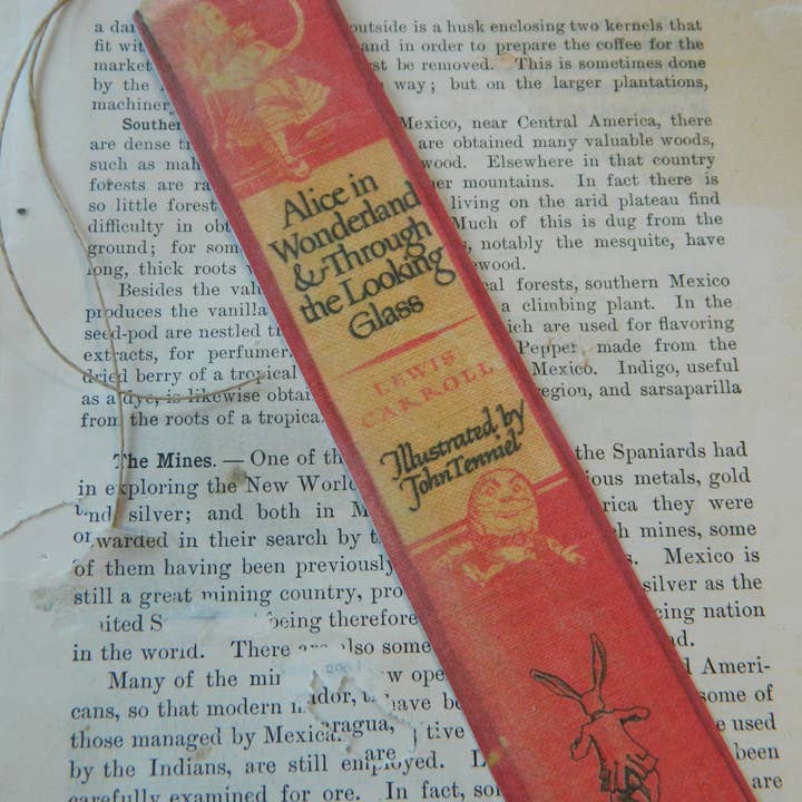 Bokmärke Alice i Underlandet antik bok Ryggraden för wholesale av Sarah Wood Studio