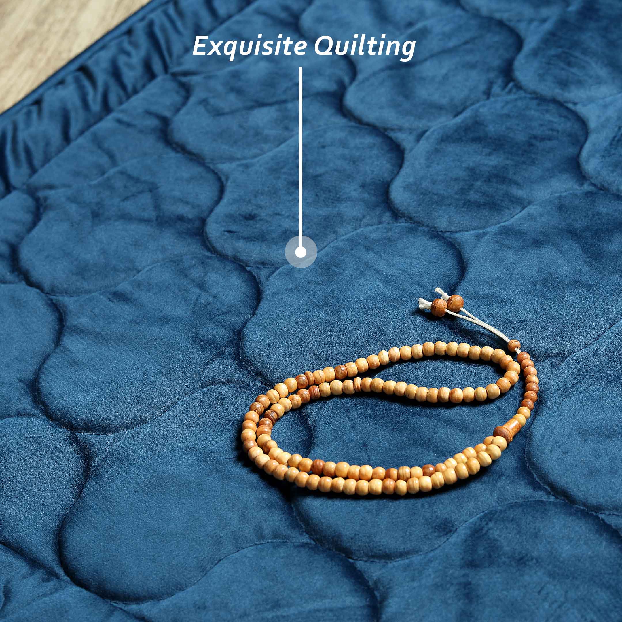 Cottonpassion_US - Wholesale Vloerkleed - Luxe fluwelen gebedskleed voor drie personen, islamitisch tapijt voor woonruimte24