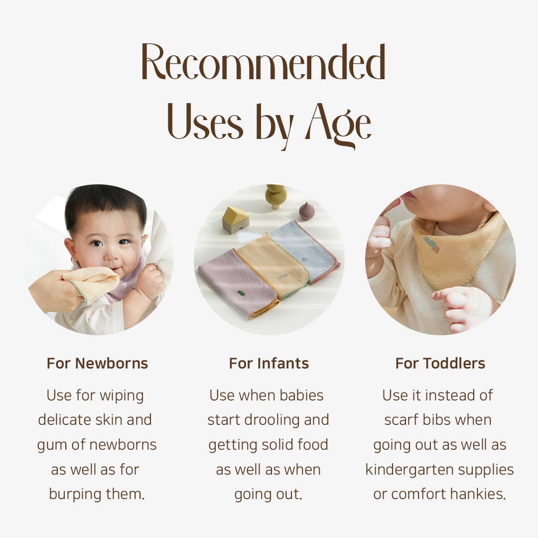 onzenna (Grosmimi and Cha&Mom) - Wholesale Bandana Bib - BambooBebe Signature High Density Hankie4