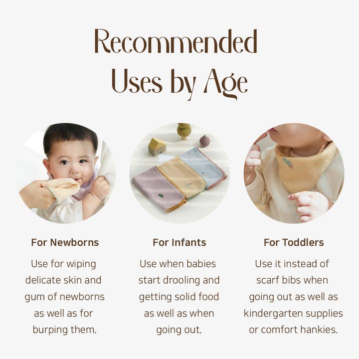 onzenna (Grosmimi and Cha&Mom) - Wholesale Bandana Bib - BambooBebe Signature High Density Hankie4