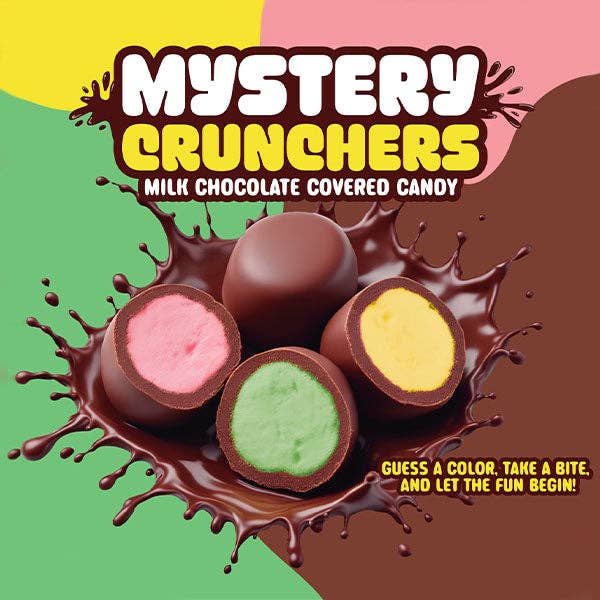 Showcase - Wholesale Chocolate Covered Sweets - Mystery Crunchers Color Reveal Viral Chocolate Bites 2oz🇺🇸2