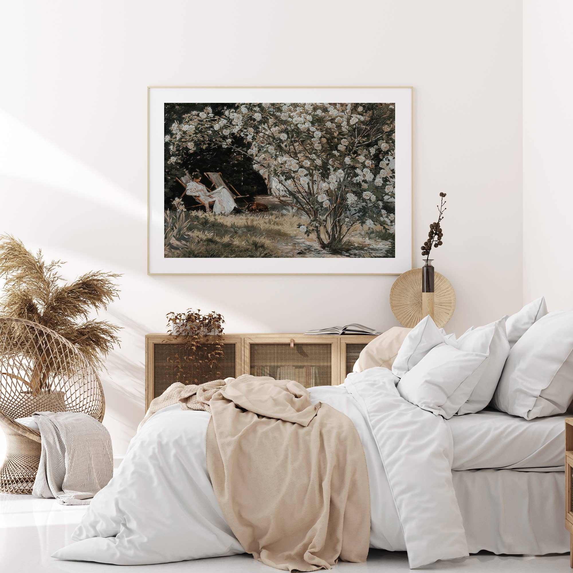 Sugar & Canvas – wholesale Art print – European Vintage Rose Garden Rustic Antique Art Print VP144